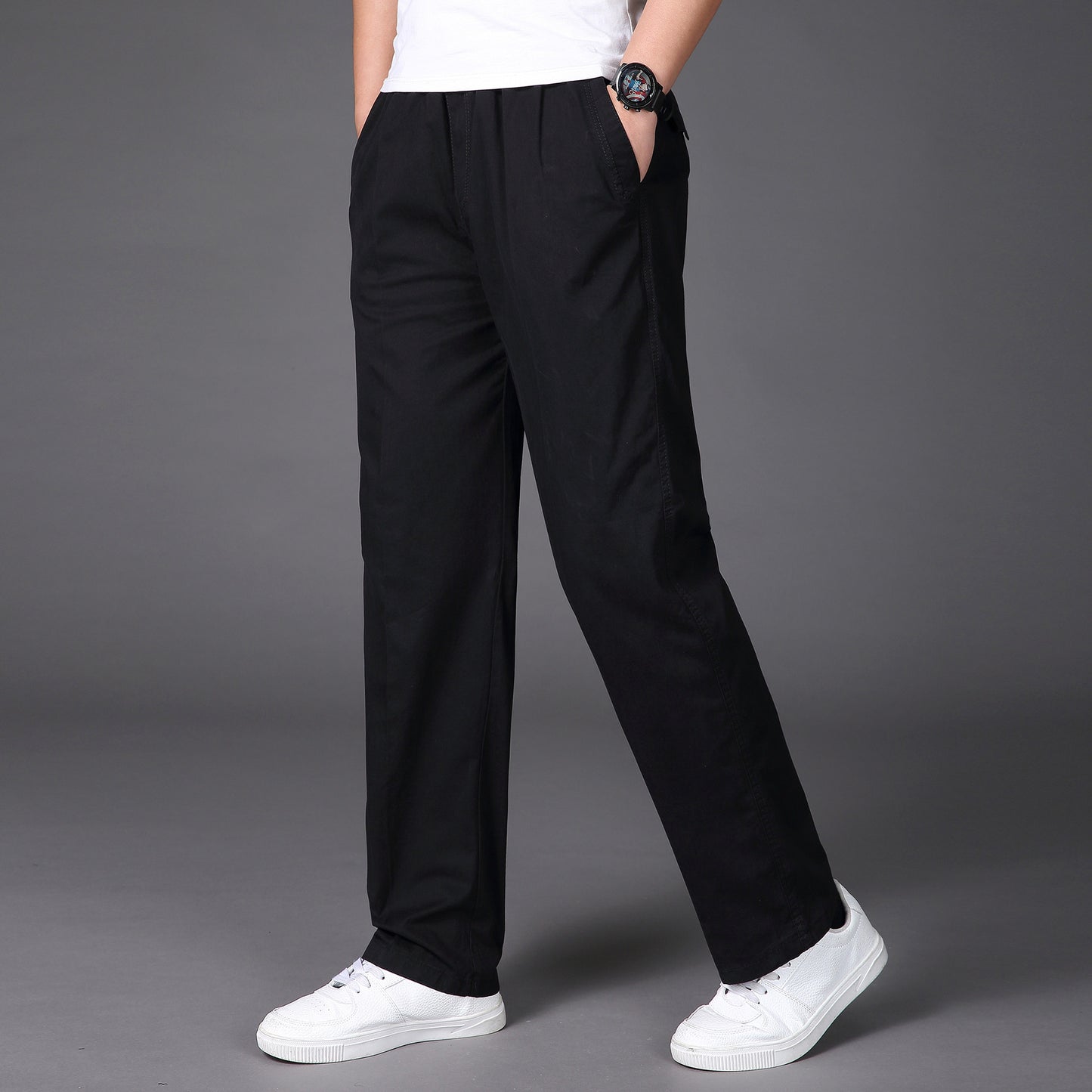 🔥【50-130KG】2026 nove moške hlače plus size casual straight