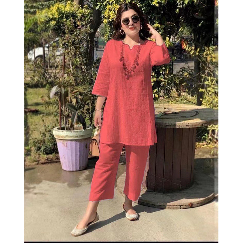 【40-100 KG】2024 Nowe garnitury letnie o temperamencie/dojazdy do pracy z bawełny lnianej-3641071