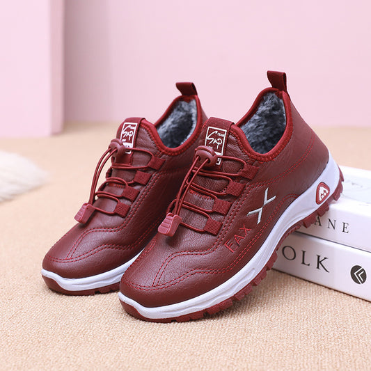🔥【35-41】Damskie ręcznie robione buty z prawdziwej skóry z aksamitu i bawełny w nowym stylu, zimowe