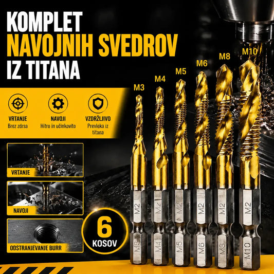 🔥【Kupite 6, dobite 6 brezplačno (12 kosov)】🧰🔩 Komplet večnamenskih svedrov