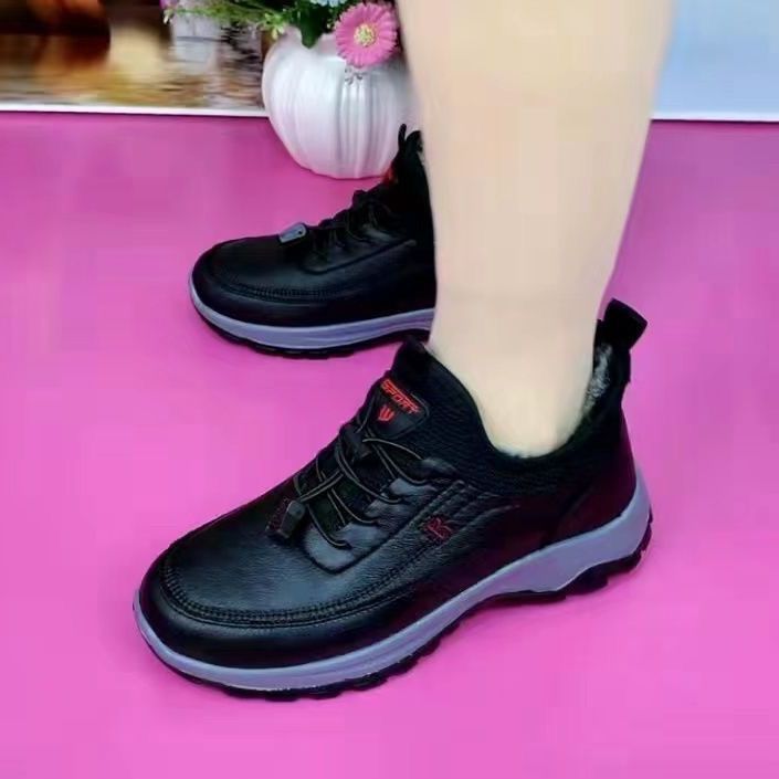 🌈⛄【35-41】Nuevas zapatillas de deporte de cuero cómodas con suela blanda para mujer de otoño e invierno