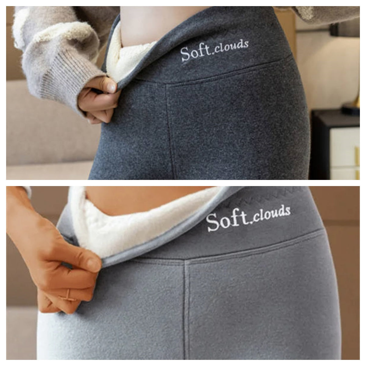 【Kup jeden, drugi dostaniesz gratis】Kaszmirowe legginsy termiczne z wysokim stanem na jesień i zimę, można nosić na zewnątrz