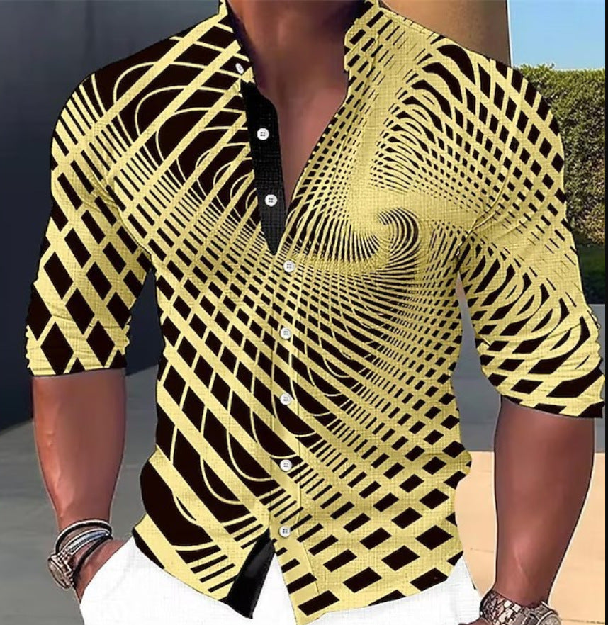 💥👔【S-6XL】Męska bawełniana koszula z nadrukiem