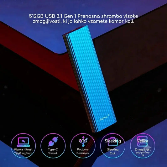 🏆Časovno omejena ponudba⚡ 🔥16TB prenosni mini SSD disk visoke zmogljivosti tipa C