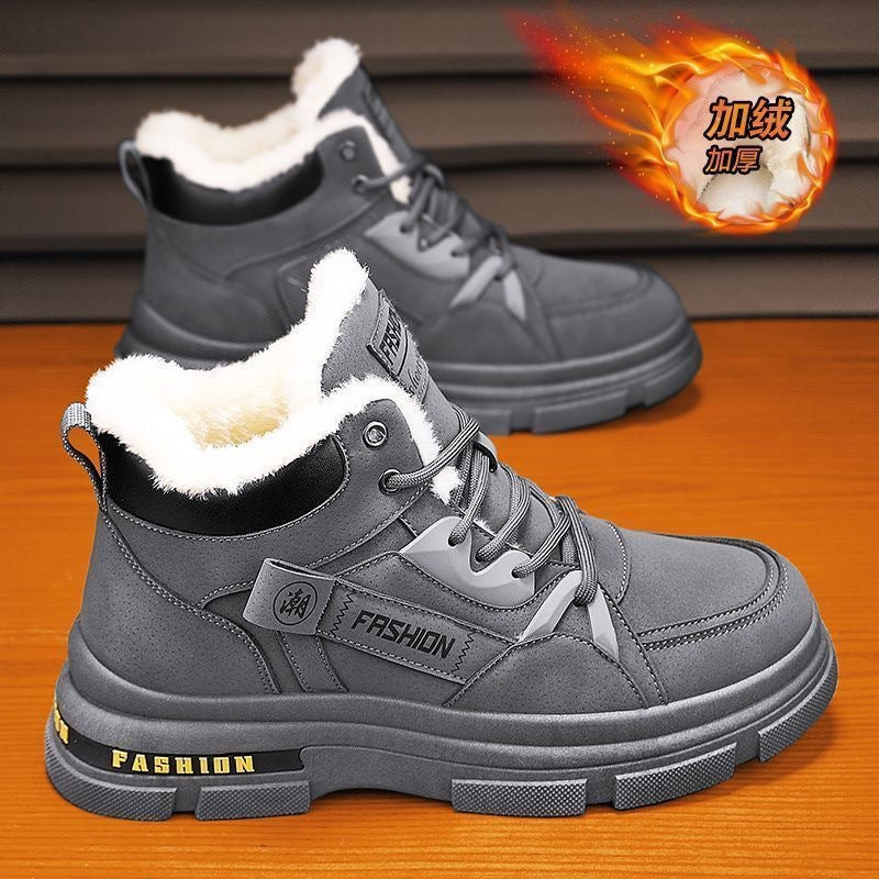 🔥🔥👞【39-44】2024 nowe męskie zimowe, pogrubione, aksamitne, ciepłe buty Martin