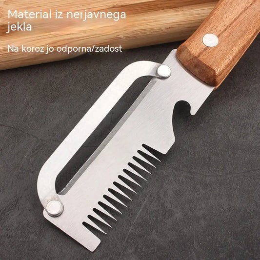 ✅Kupite enega in dobite enega brezplačno (2 artikla) 🧅🔪 Večnamenski kuhinjski lupilec 3 v 1: lupi, reže in odpira steklenice! 🔥