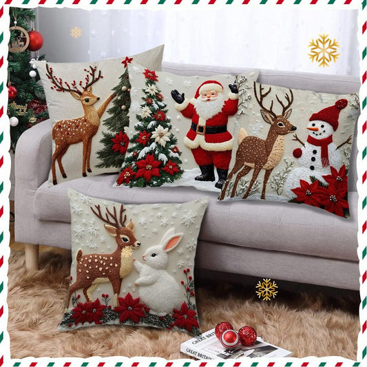 🔥🎅🎄Poszewka na poduszkę z motywem świątecznym
