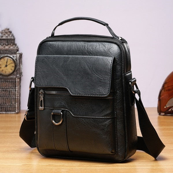 🔥Descuentos 2025 👜 Elegante bolso masculino de piel Oxford – casual, de uso diario, bandolera
