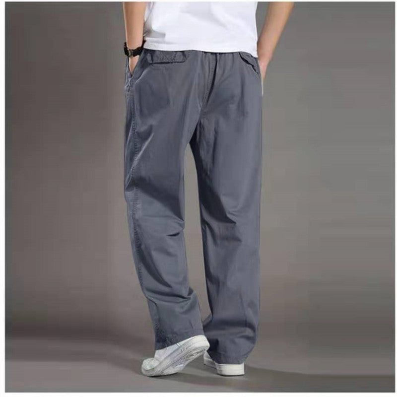 🔥【50-130KG】2026 nove moške hlače plus size casual straight