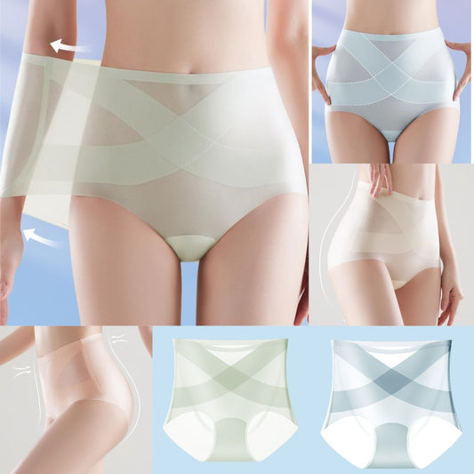🔥🩲 (6 piezas) Último día - 50% de descuento - Braguitas sin costuras de talle alto Ice Bandage de nueva llegada