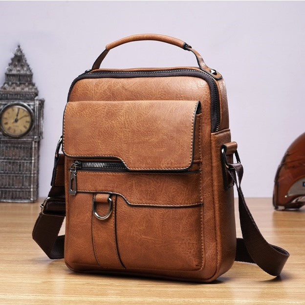 🔥Descuentos 2025 👜 Elegante bolso masculino de piel Oxford – casual, de uso diario, bandolera