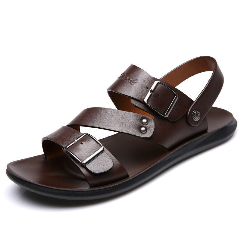 🔥【39-48】 👟 Novi moški poletni sandali, izdelani iz mehkega pravega usnja.