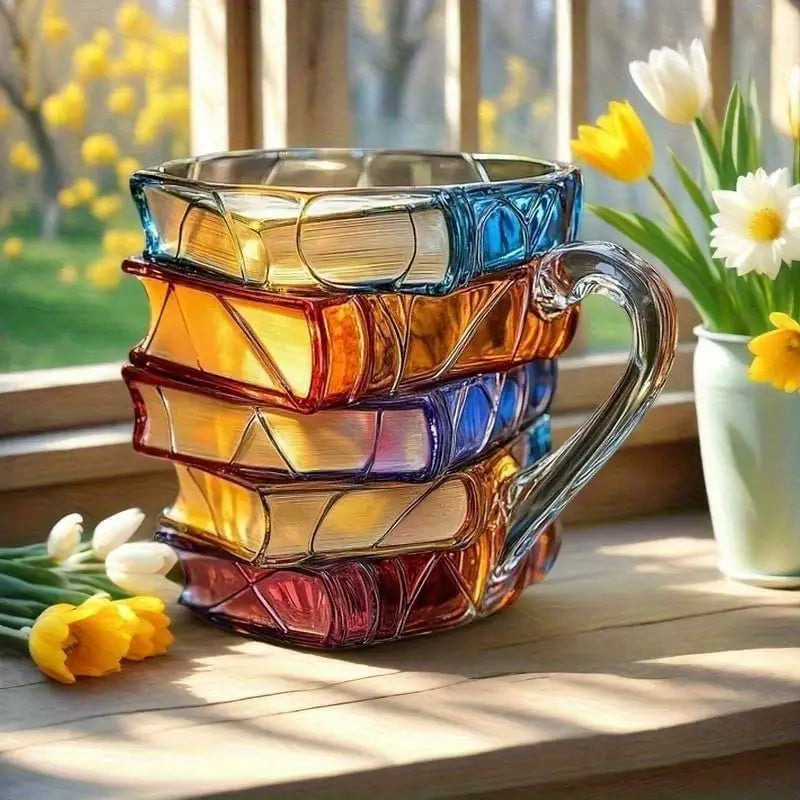 📚 🥤3D poslikana skodelica za kavo v obliki knjige