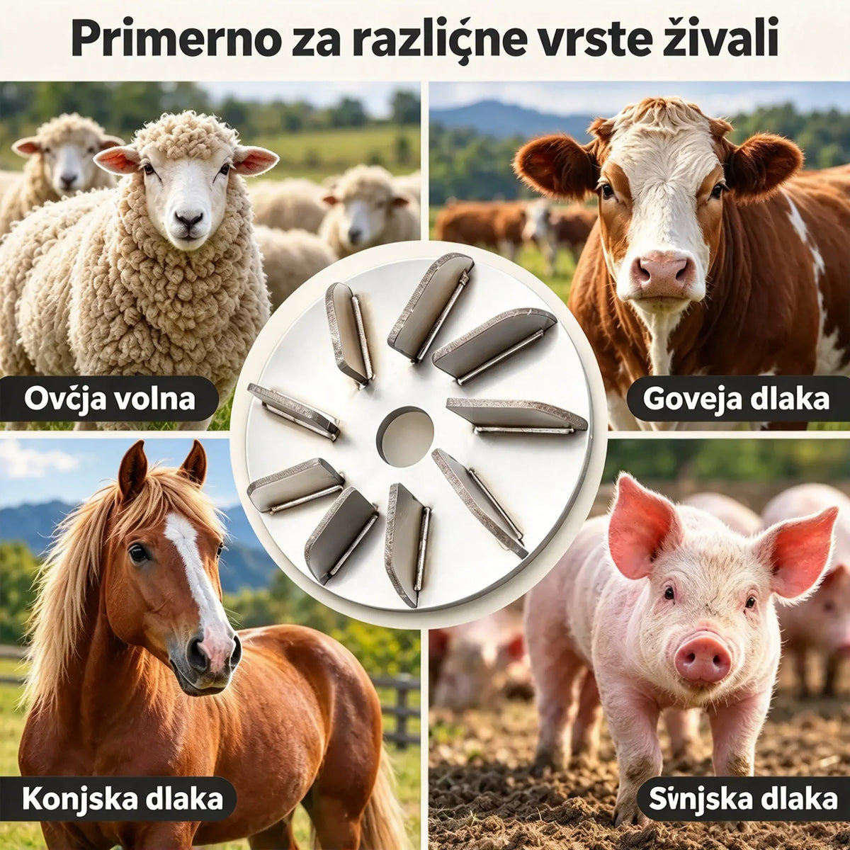 🔧🪚 Plošča iz nerjavnega jekla za odstranjevanje dlak (za kotni brusilnik) | Plošča za odstranjevanje dlak ter čiščenje in obdelavo svinjine, jagnjetine in teletine