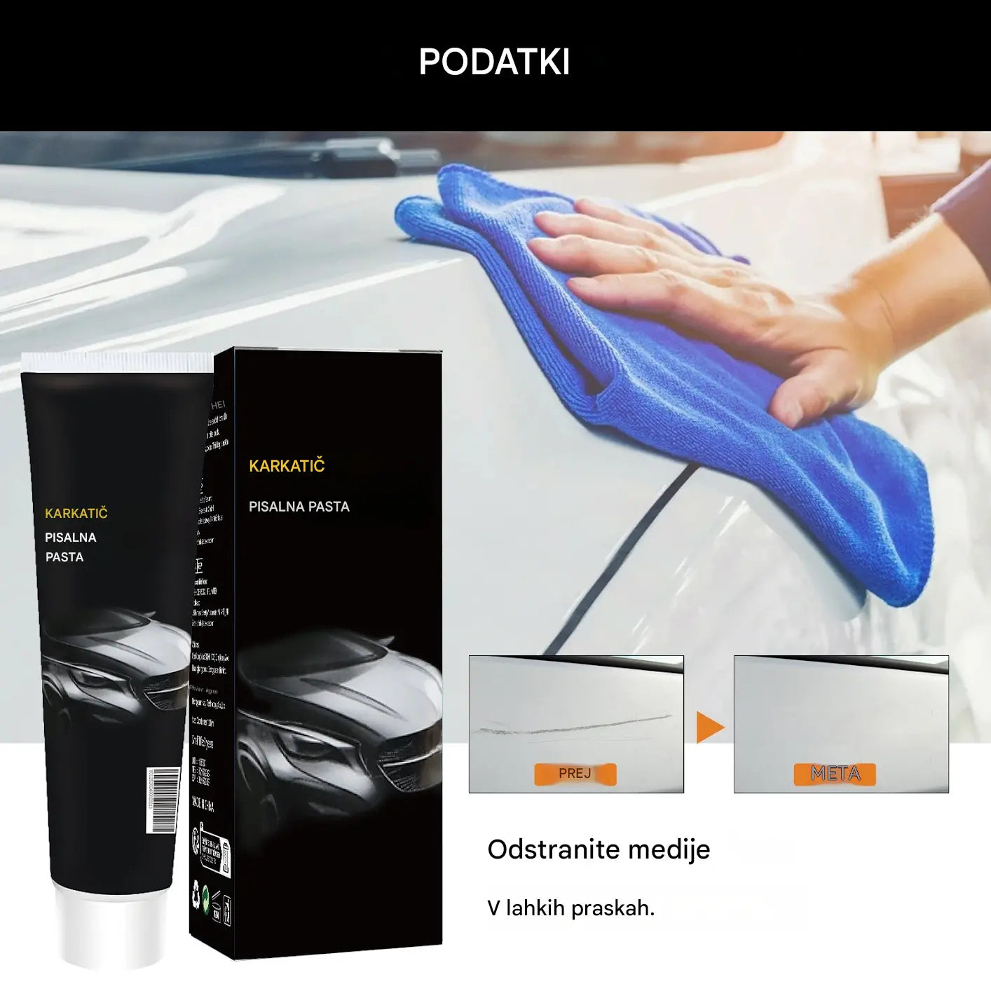 🔥Kupite 1, dobite 1 gratis🔥🚗💨Pasta za popravilo prask na avtomobilu, popravilo prask na laku, poliranje in obnova