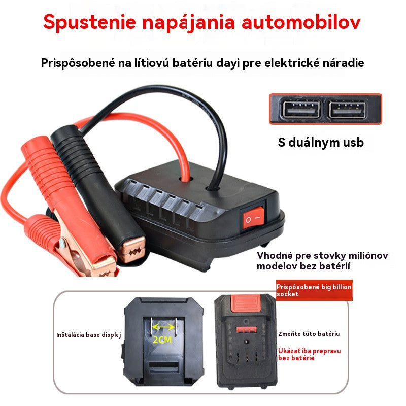 🚗🧰Multifunkčný konvertor skokového spustenia autobatérie【(Dual USB Interface)】