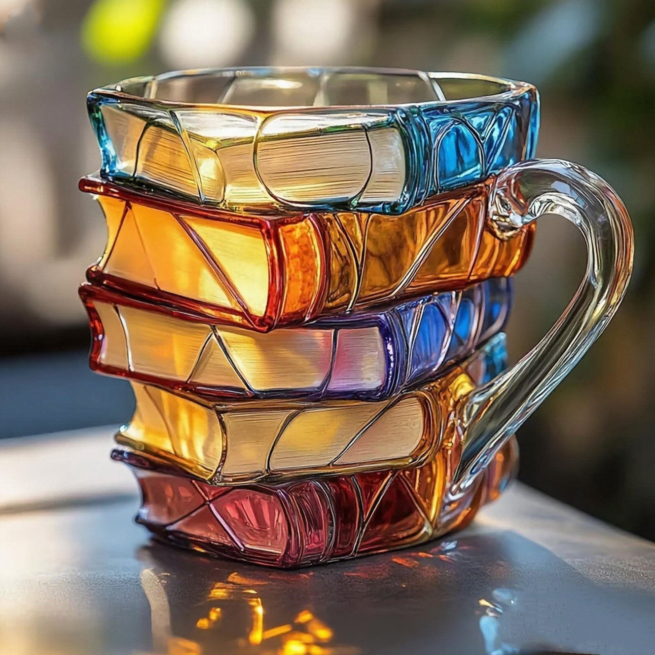 📚 🥤3D poslikana skodelica za kavo v obliki knjige