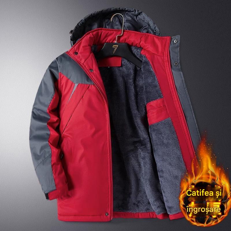 🔥【L-6XL】Męska pogrubiona aksamitna wodoodporna i mrozoodporna, ciepła zimowa i wiatroszczelna kurtka alpinistyczna