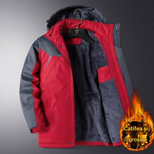 🔥【L-6XL】Męska pogrubiona aksamitna wodoodporna i mrozoodporna, ciepła zimowa i wiatroszczelna kurtka alpinistyczna