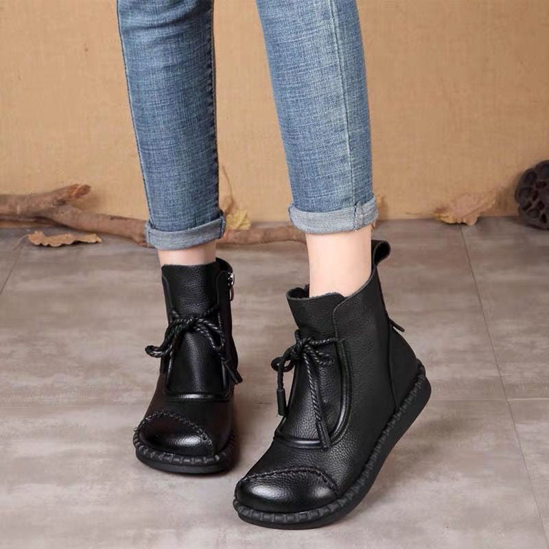 🔥✨【35-40】🌷👢2025 Wczesna jesień Nowość Przedsprzedaż🎉 Damskie buty vintage z miękkiej skóry