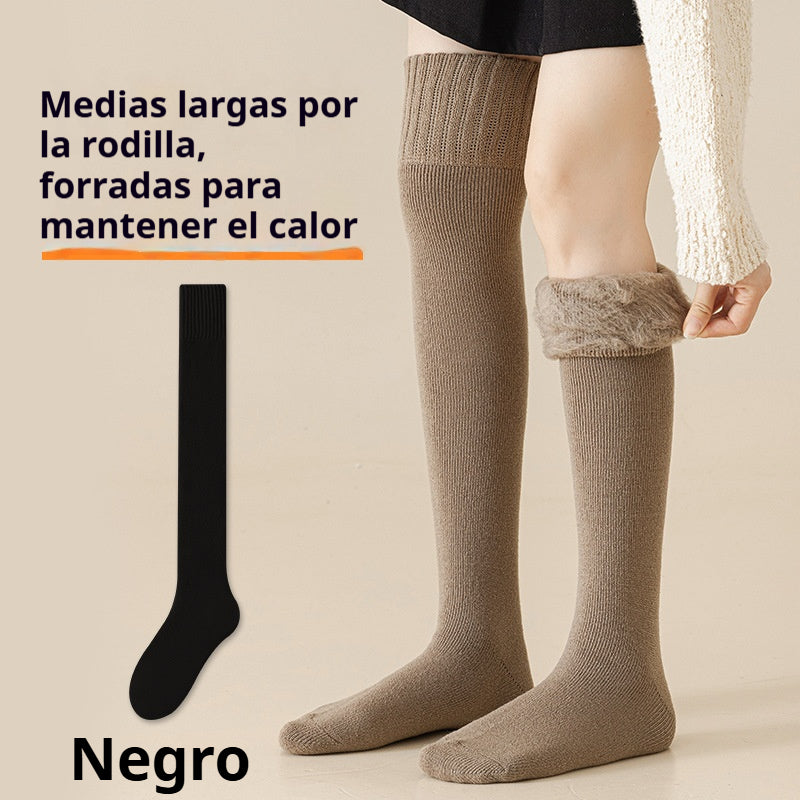 🎁【Kupite enega, prejmete enega gratis】【35–40】Ženske nadkolenke s flis podlogo, primerne za jesen in zimo.