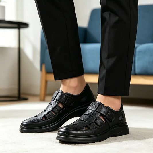 【40-45】Moški poletni čevlji iz pravega usnja – izjemno zračni, udobni za hojo! 👞🌬️