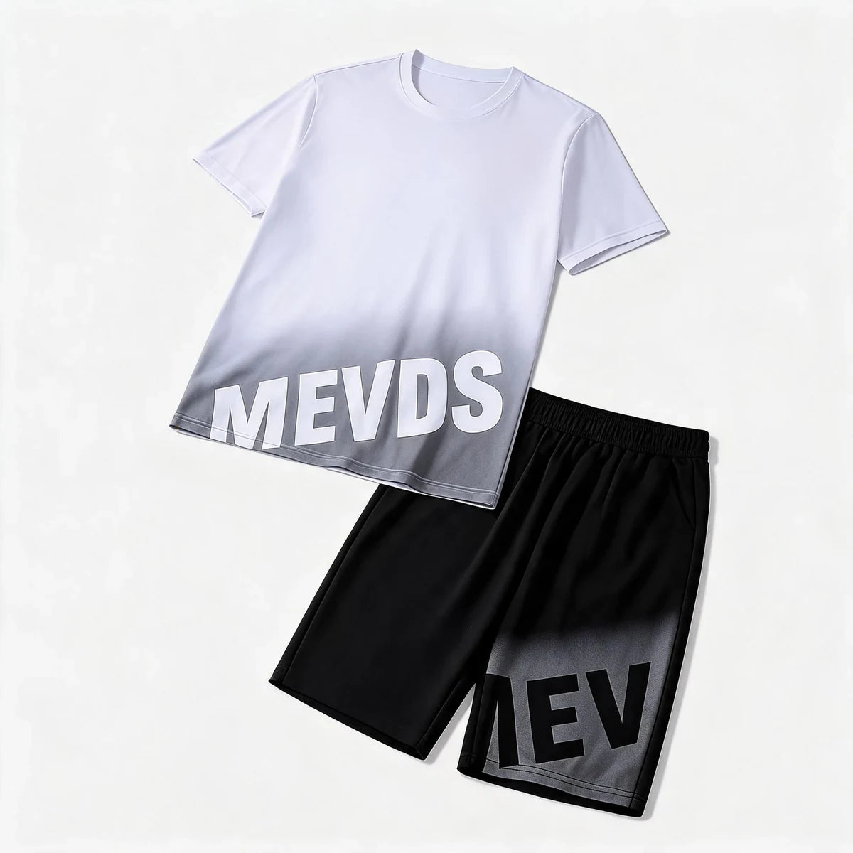 ✅【Płatność przy odbiorze】💥（M-5XL)Nowy męski dres składa się z koszulki i spodenek.、