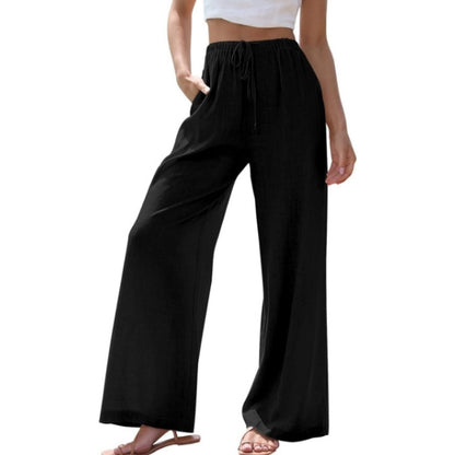 ✅Pago contra reembolso - (S-5XL) 2026 nuevos pantalones anchos de algodón y lino para mujer - transpirables y frescos