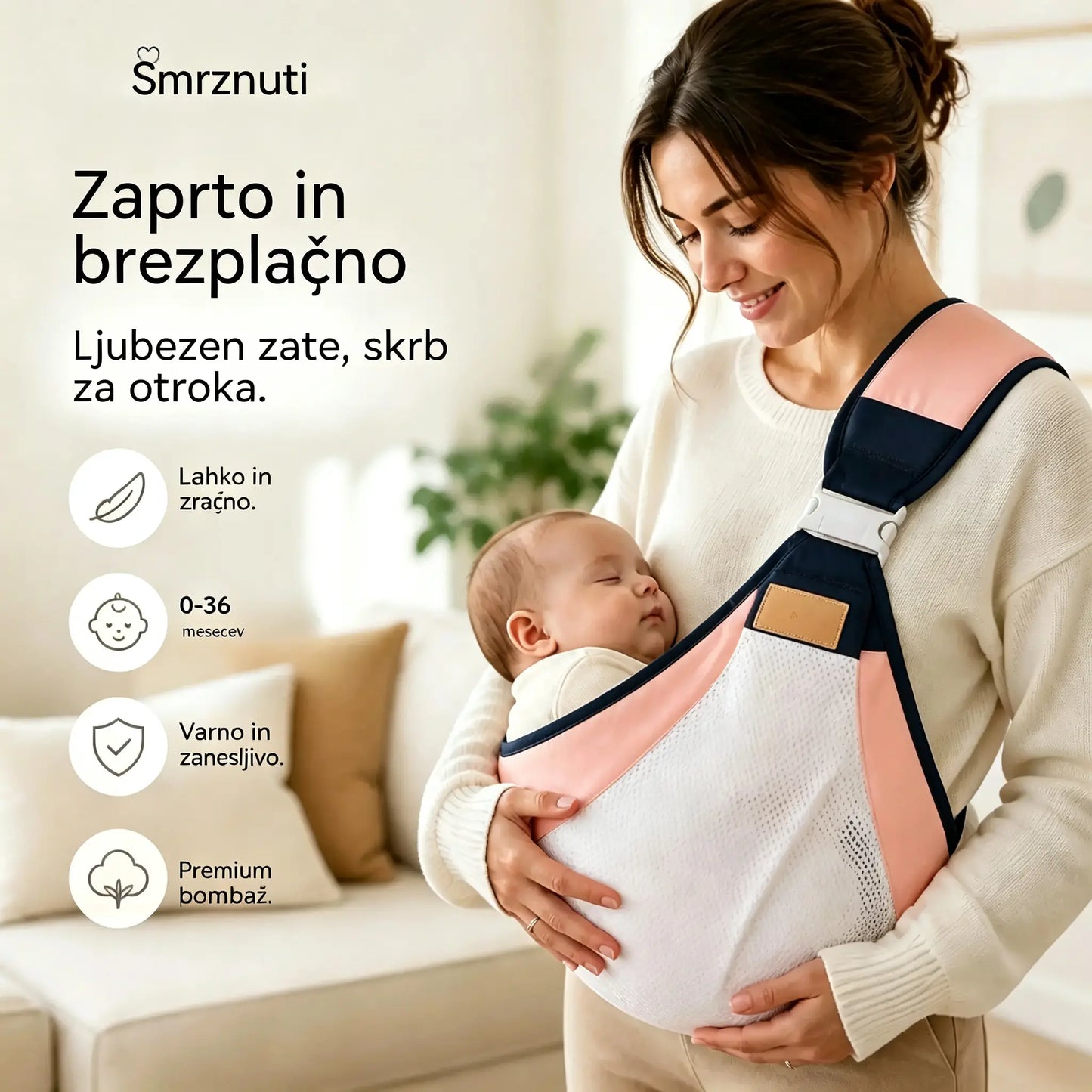 👶 Lahka ergonomska nosilka za dojenčke | Popolna za sprehode in potovanja ✈️