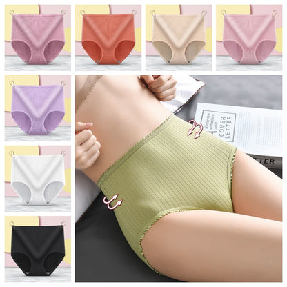 🩲【🔥8-delni komplet】Ženski dihajoči bombažni antibakterijski bikini, mehak in udoben, z visokim pasom, primeren za vsako postavo.