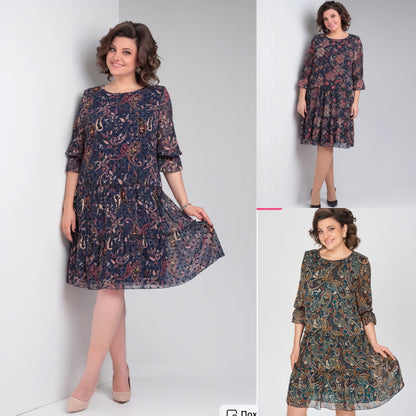 🔥👗【S-5XL】Nowa wiosenna sukienka z nadrukiem 2025