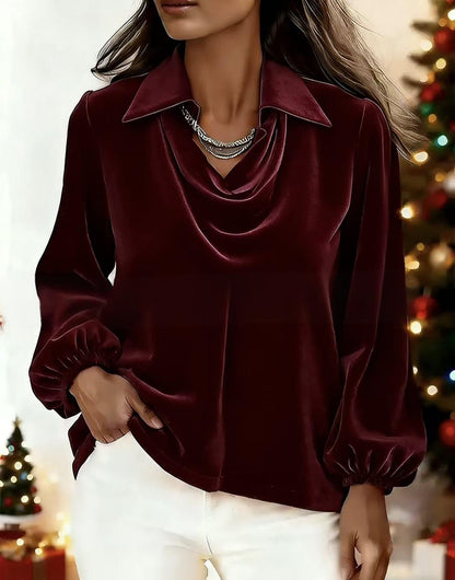 🍁【S-2XL】2026 jesenski in zimski žametni vrh z rokavi za lučke