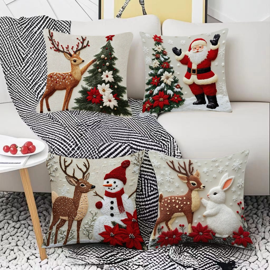 🔥🎅🎄Poszewka na poduszkę z motywem świątecznym
