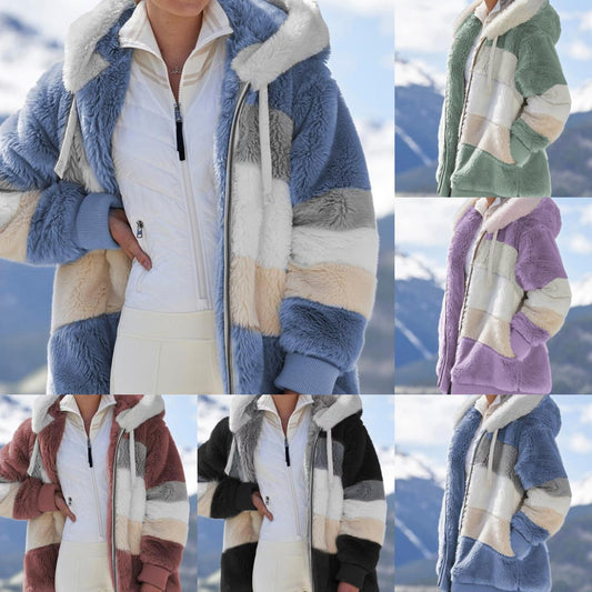 ☃️❄️【S-5XL】Nowa damska kurtka zimowa 2025, gruba z pluszowymi paskami