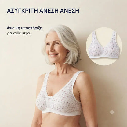 Πληρωμή κατά την παράδοση ✅【Σετ 4 τεμαχίων】 Σουτιέν από 100% βαμβάκι για γυναίκες μέσης ηλικίας (μεγάλα μεγέθη) – άνετα και διαπνέοντα