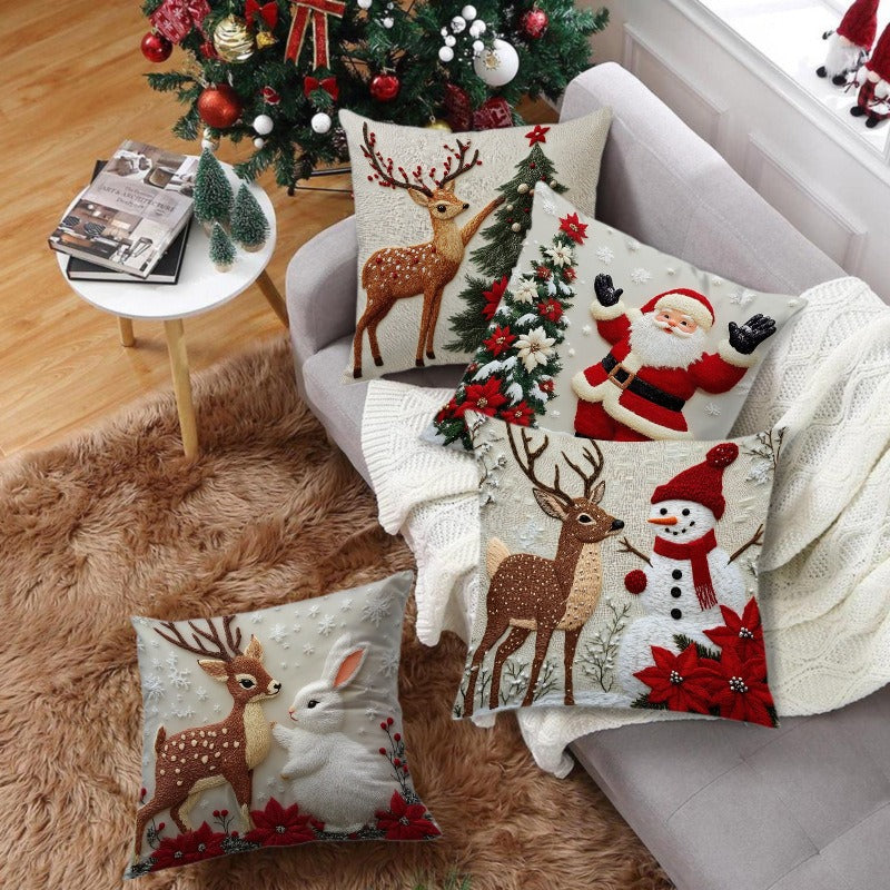 🔥🎅🎄Poszewka na poduszkę z motywem świątecznym