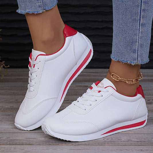 🏃‍👟👟【36-41】Damskie codzienne buty sportowe, jednokolorowe, z grubą podeszwą i sznurowadłami