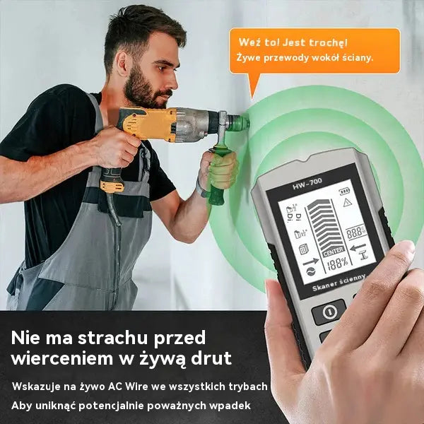 🔍Wielofunkcyjny detektor metalu, drewna i kabli; bezpiecznie i dokładnie lokalizuje ukryte rury i kable.