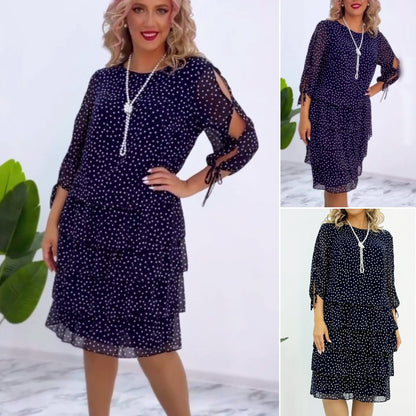 🥰【S-5XL】 Nowa elegancka luźna sukienka w kropki