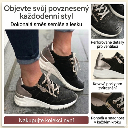 🔥50% sleva: (Velikosti 36-43) Dámská ortopedická sportovní obuv, moderní a pohodlná, s bočním zipem a silnou podrážkou.