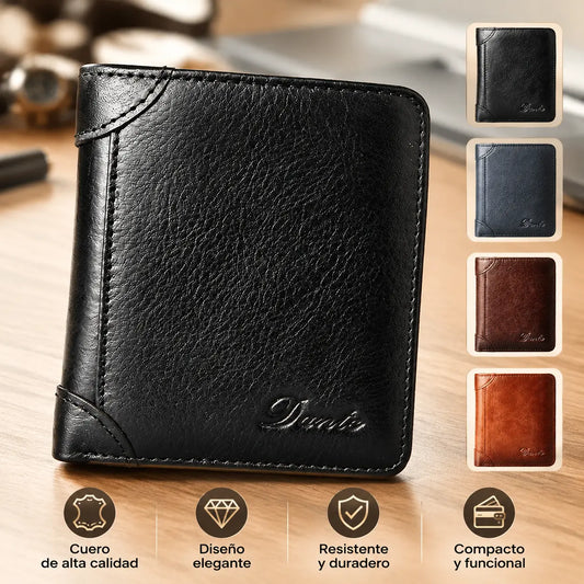 👝✨ Nueva cartera antirrobo de cuero genuino para hombre