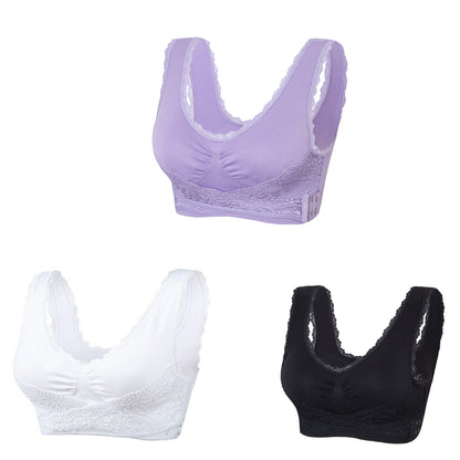 👙【3piezas】 Sujetador anti-caída con cierre lateral y diseño cruzado – Cómodo y moldeador ✨