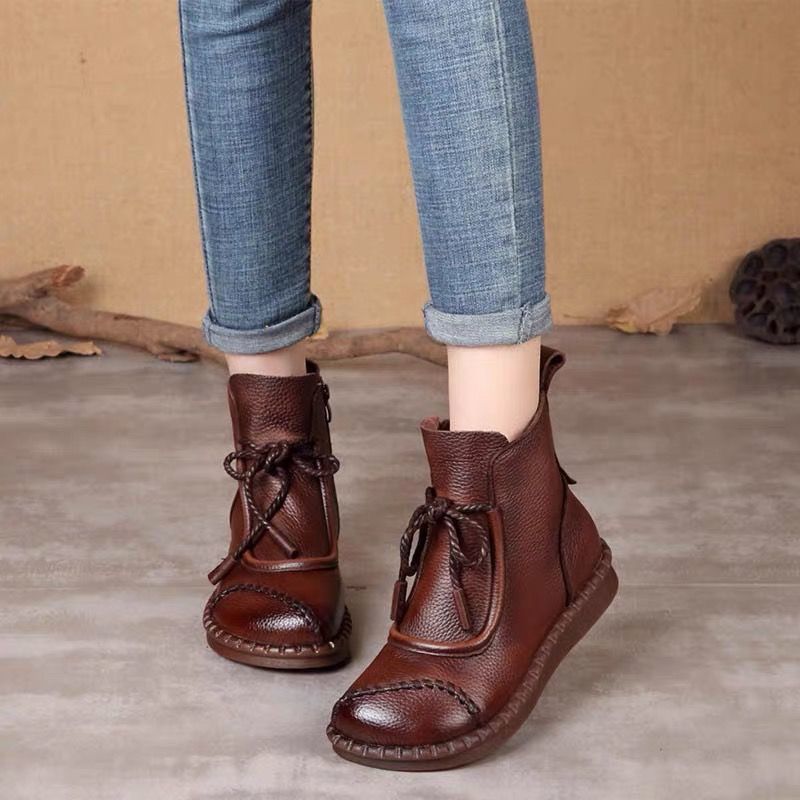 🔥✨【35-40】🌷👢2025 Wczesna jesień Nowość Przedsprzedaż🎉 Damskie buty vintage z miękkiej skóry