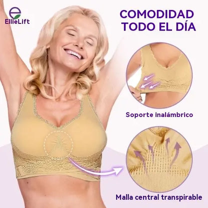 👙【3piezas】 Sujetador anti-caída con cierre lateral y diseño cruzado – Cómodo y moldeador ✨