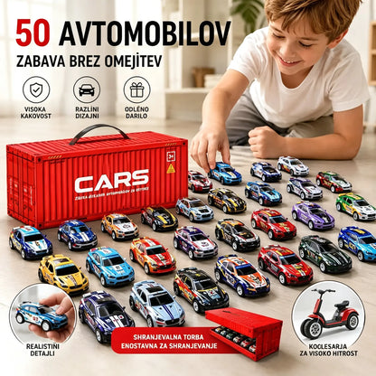 【50% POPUST】🎁48 snemljivih miniaturnih avtomobilčkov z vgrajeno garažo