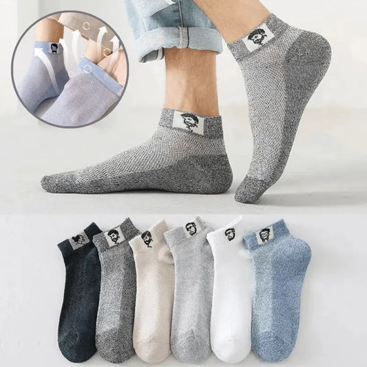 🔥【Skupaj 10 parov】🧦Moške poslovne zračne antibakterijske nogavice, ki vpijajo vonjave