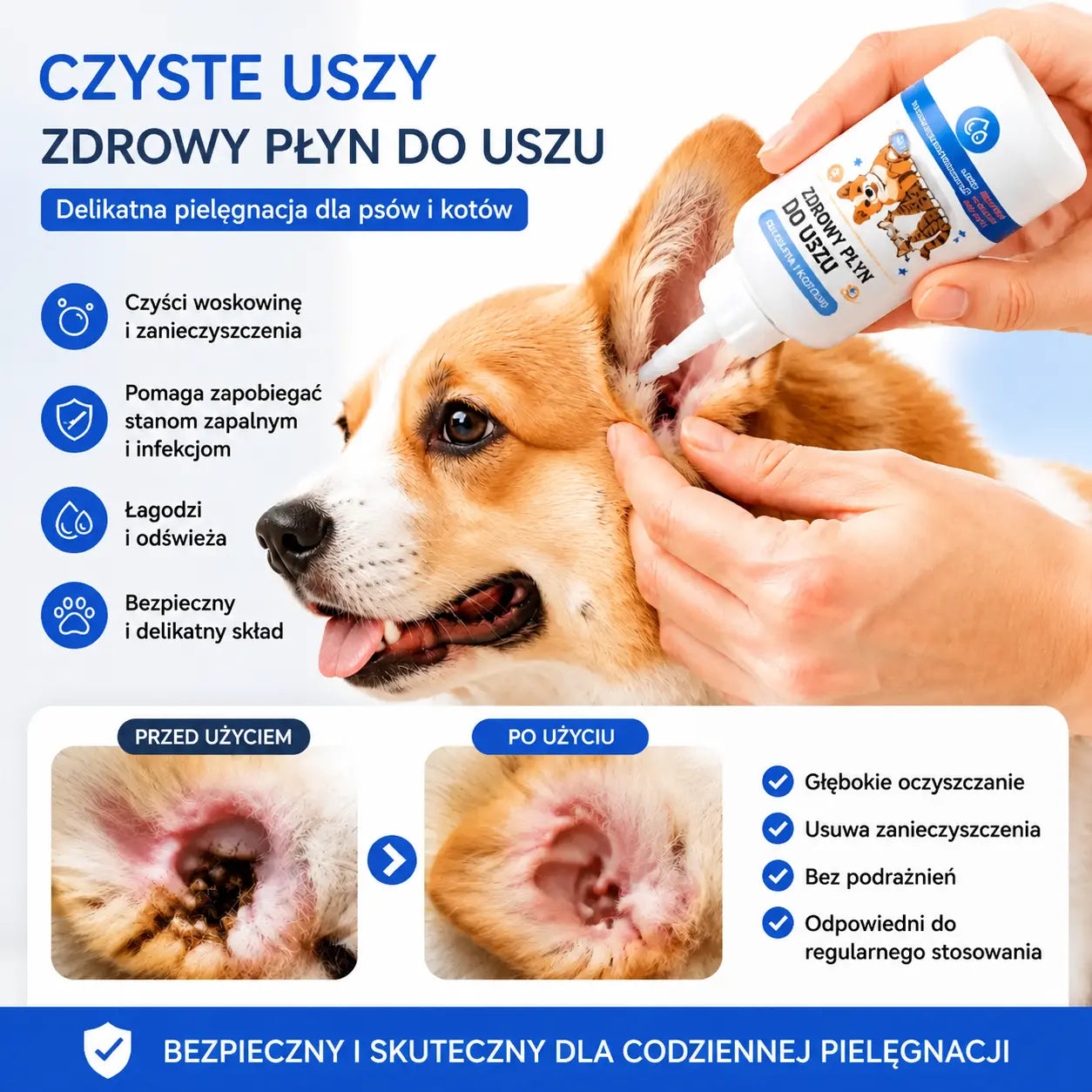 🔥✨【Kup 1, a 1 dostaniesz gratis】🐶🐱 Środek do czyszczenia uszu, który łagodzi swędzenie uszu u psów i kotów.