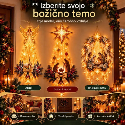 💡✨Svetleča stenska dekoracija z božičnim prizorom