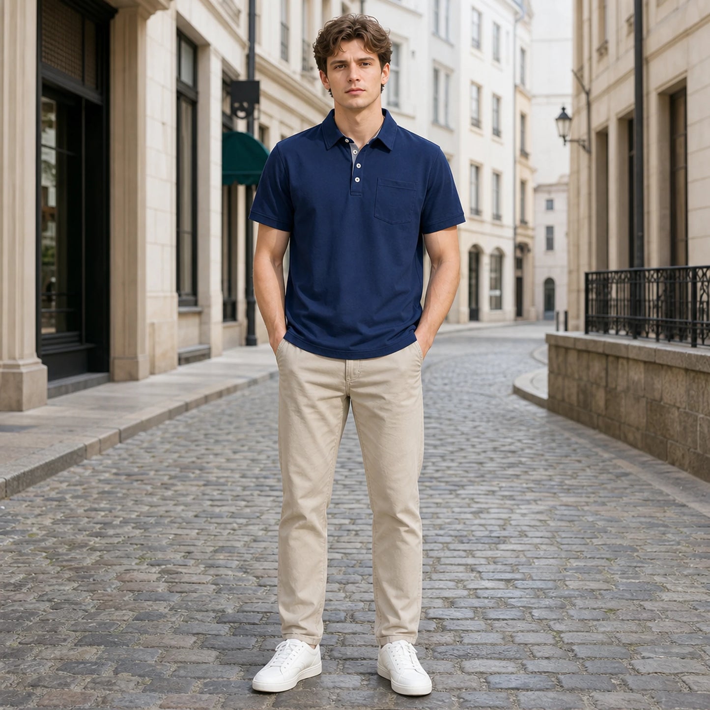 👔 Stylowy męski T-shirt w stylu casual na lato
