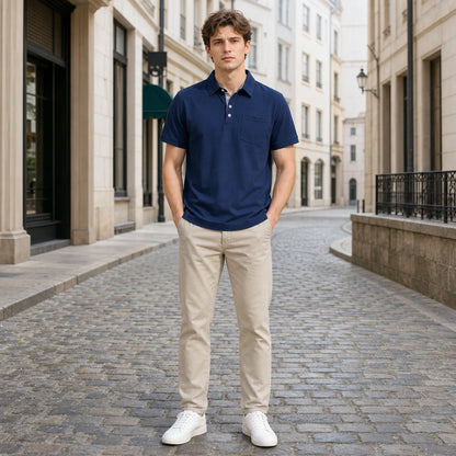 👔 Stylowy męski T-shirt w stylu casual na lato